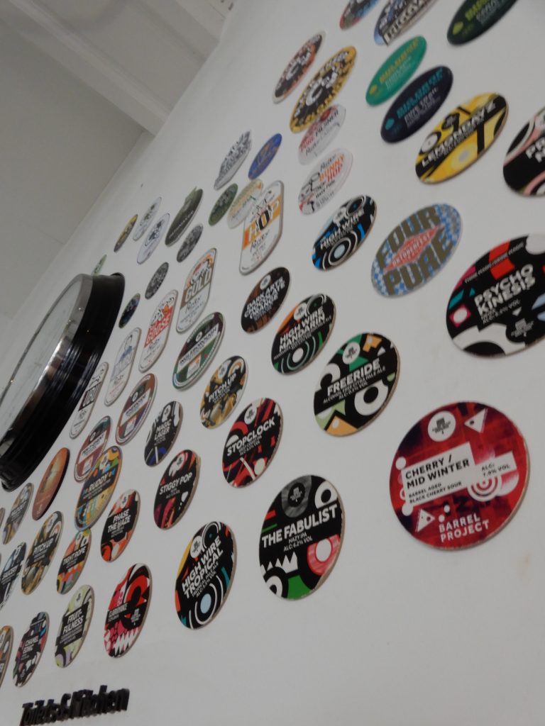 Beer pump badges displayed inside Perfect Hive.