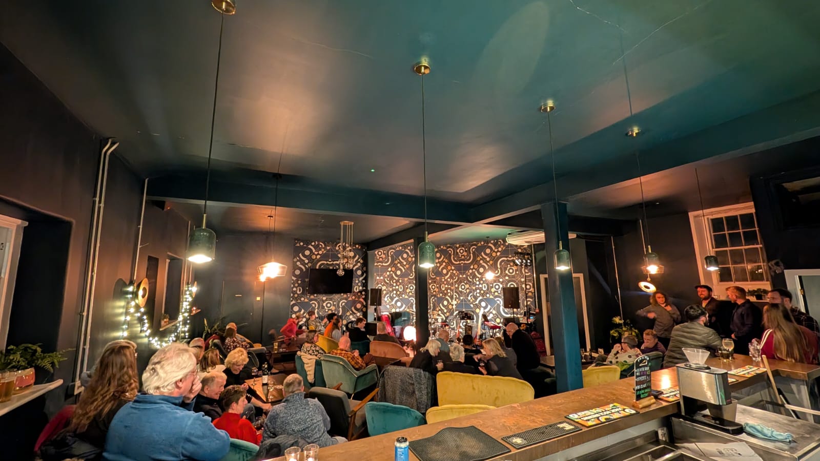Guests enjoying an event in the Perfect Hive upstairs lounge.